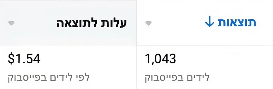 צילום נתונים: 1,043 לידים בקמפיין תיירות